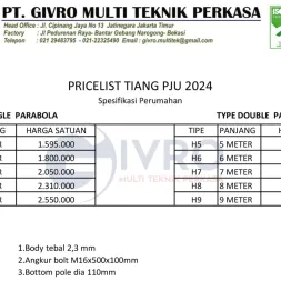 Tiang PJU Perumahan Ekonomis